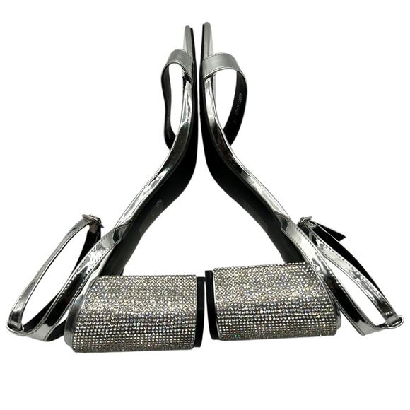 Azalea Wang Women's Parry Metallic Ankle Strap Block‎ Heel Sandals Size 11 - Picture 9 of 12